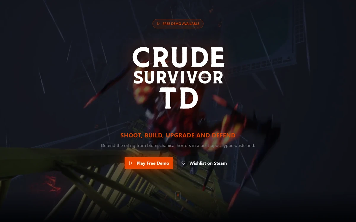 The Crude Survivor TD website